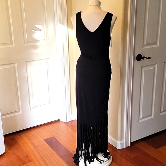 INC International Concepts Black Fringed Dress - Picture 3 of 6